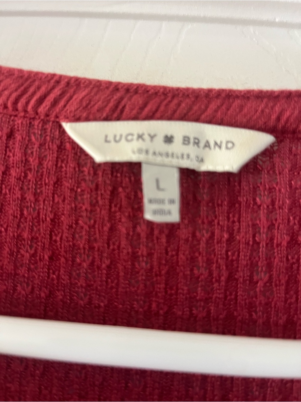 Red Lucky Brand Tunic Top for Women - Size Large - Picture 7 of 8